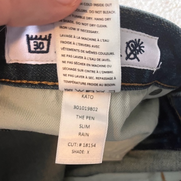 Mens Hiroshi Kato Selvedge The Pen Rain Slim Fit 10.5 oz Denim 32x30 EUC - Picture 9 of 10